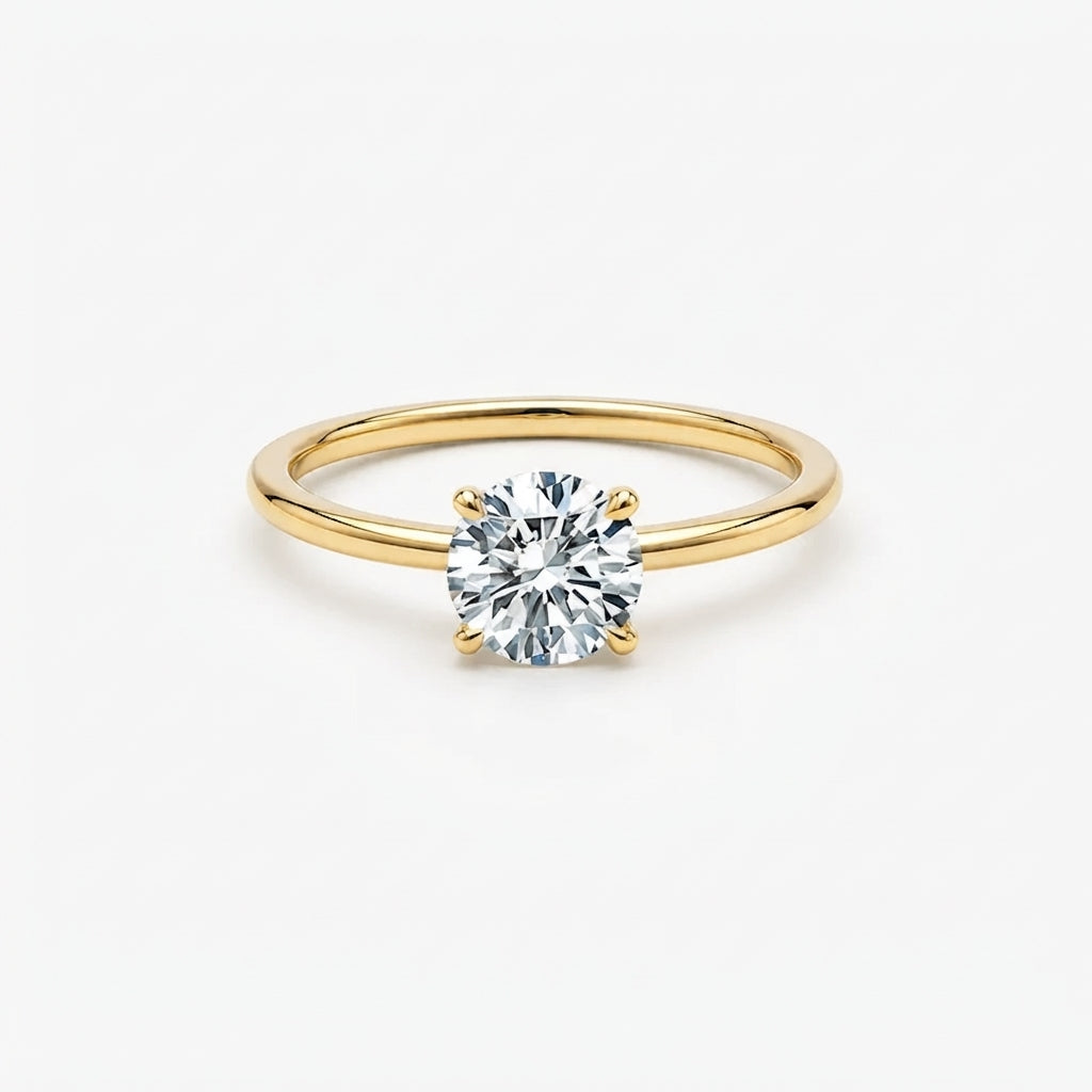 ラウンド ソリティア ラボグロウンダイヤモンドリング 0.5ct〜（1）