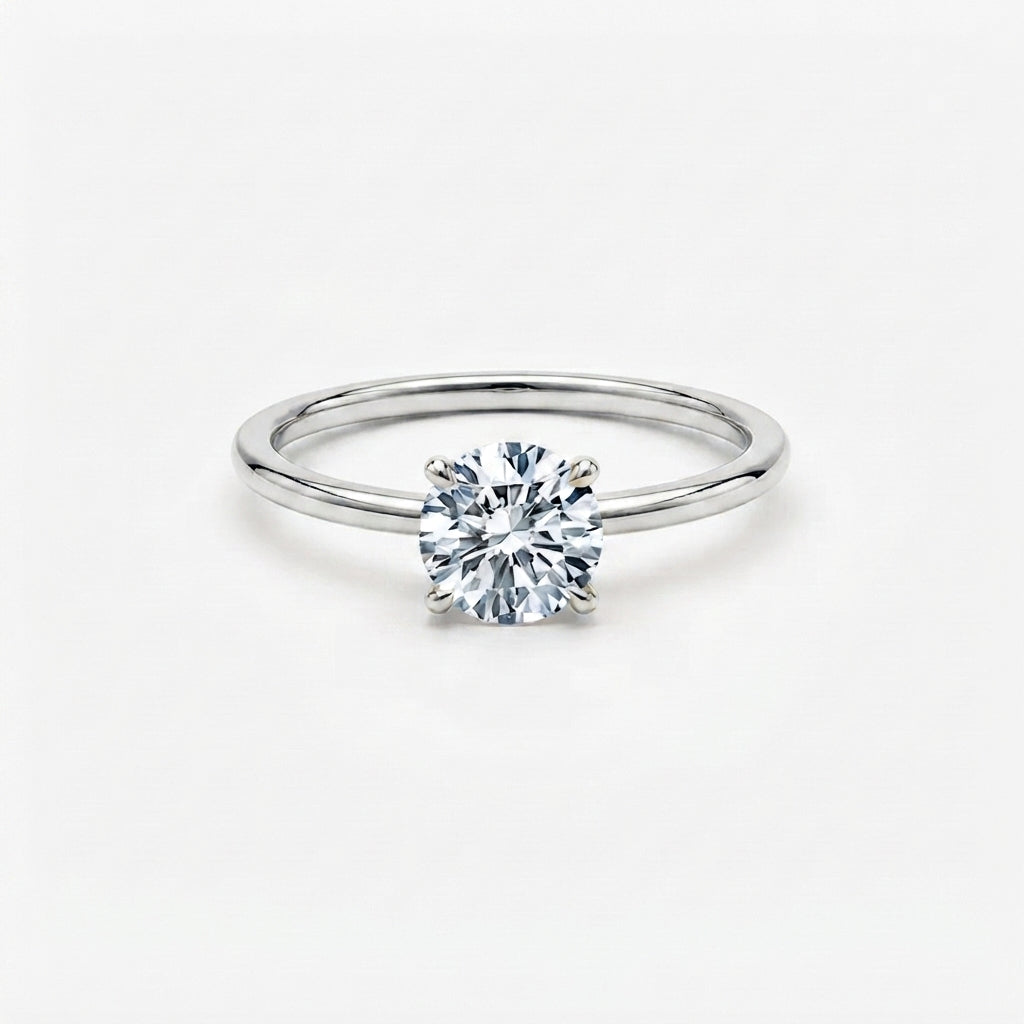 ラウンド ソリティア ラボグロウンダイヤモンドリング 0.5ct〜（2）