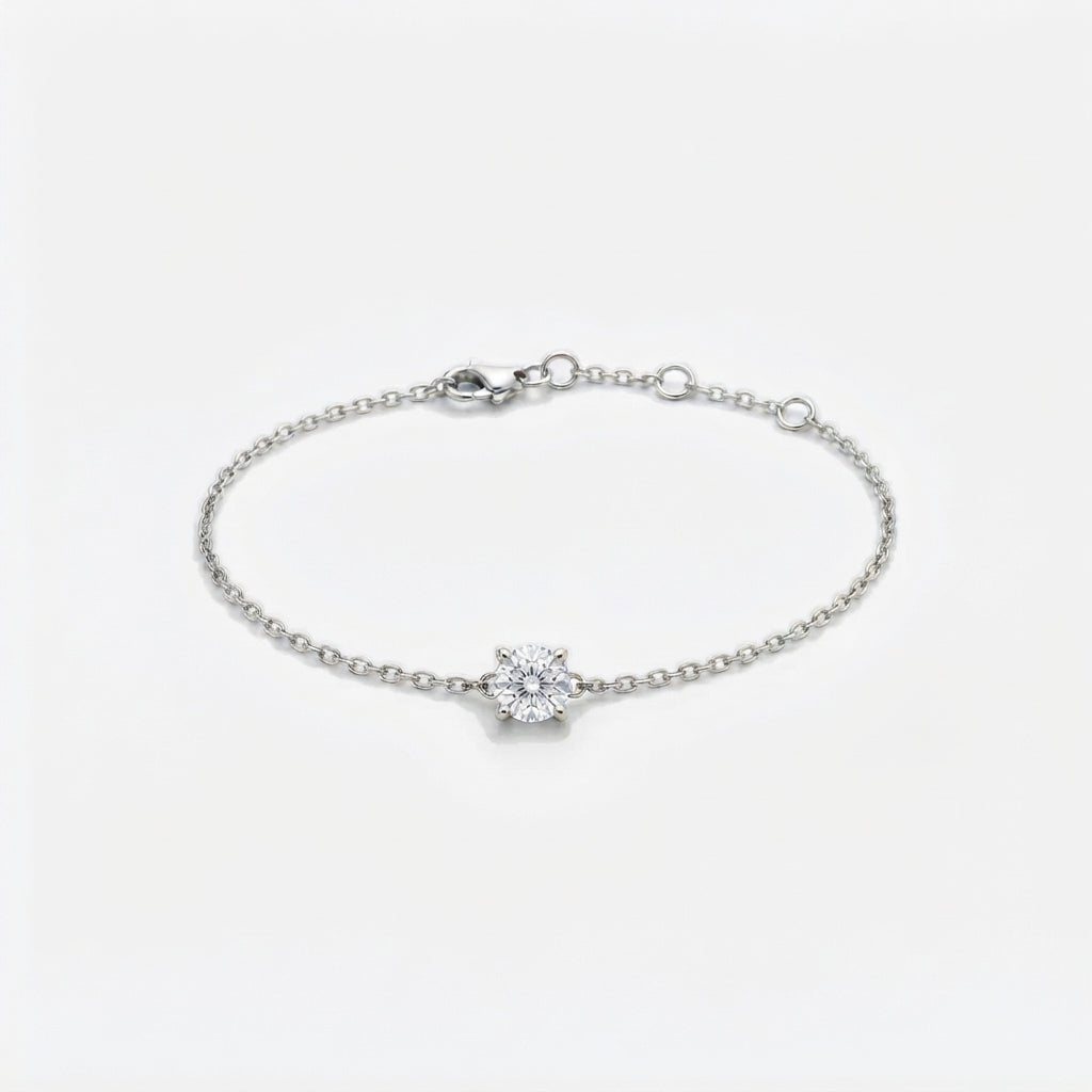 ラウンド ソリティア ラボグロウンダイヤモンドブレスレット 0.5ct〜（2）