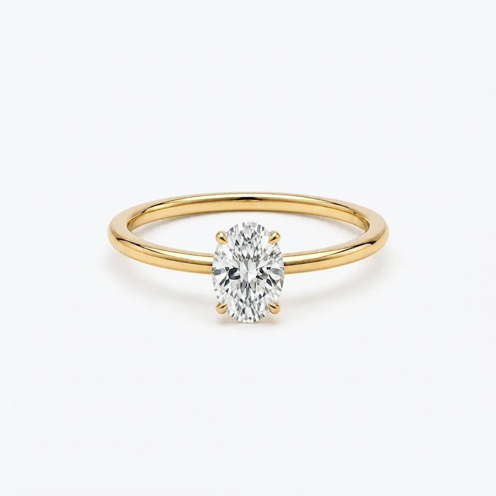 オーバル ソリティア ラボグロウンダイヤモンドリング 0.5ct〜（1）