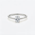 オーバル ソリティア ラボグロウンダイヤモンドリング 0.5ct〜（3）