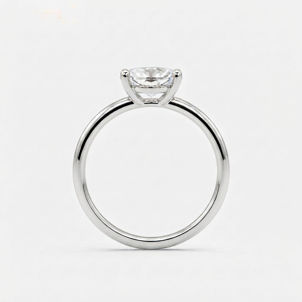 オーバル ソリティア ラボグロウンダイヤモンドリング 0.5ct〜（4）