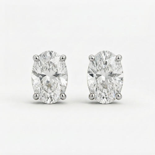 オーバル スタッド ラボグロウンダイヤモンドピアス 0.5ct×2〜（2）