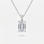 エメラルドカット ソリティア ラボグロウンダイヤモンドペンダント 1ct〜（2）