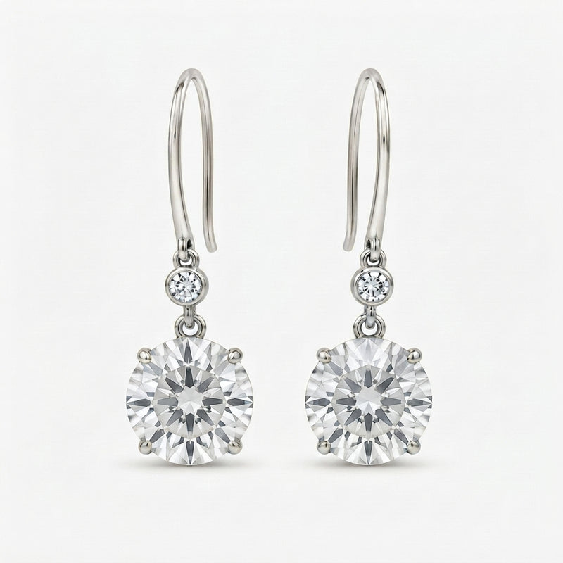K14 ROUND DROP EARRINGS (IGI)