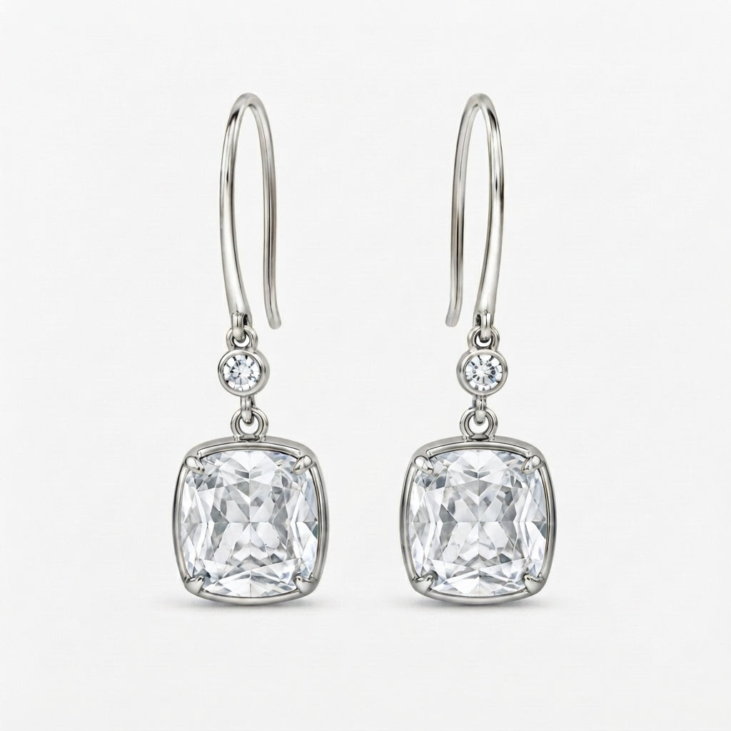 クッション ドロップ ラボグロウンダイヤモンドピアス 1ct×2〜（2）
