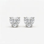 ハート スタッド ラボグロウンダイヤモンドピアス 0.5ct×2〜（2）
