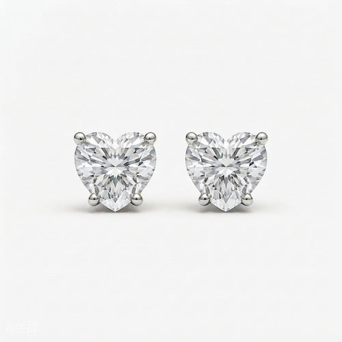 ハート スタッド ラボグロウンダイヤモンドピアス 0.5ct×2〜（2）