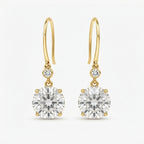 ラウンド ドロップ ラボグロウンダイヤモンドピアス 1ct×2〜（2）