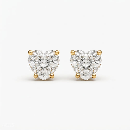ハート スタッド ラボグロウンダイヤモンドピアス 0.5ct×2〜（1）