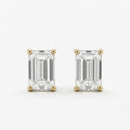 エメラルドカット スタッド ラボグロウンダイヤモンドピアス 1ct×2〜（1）