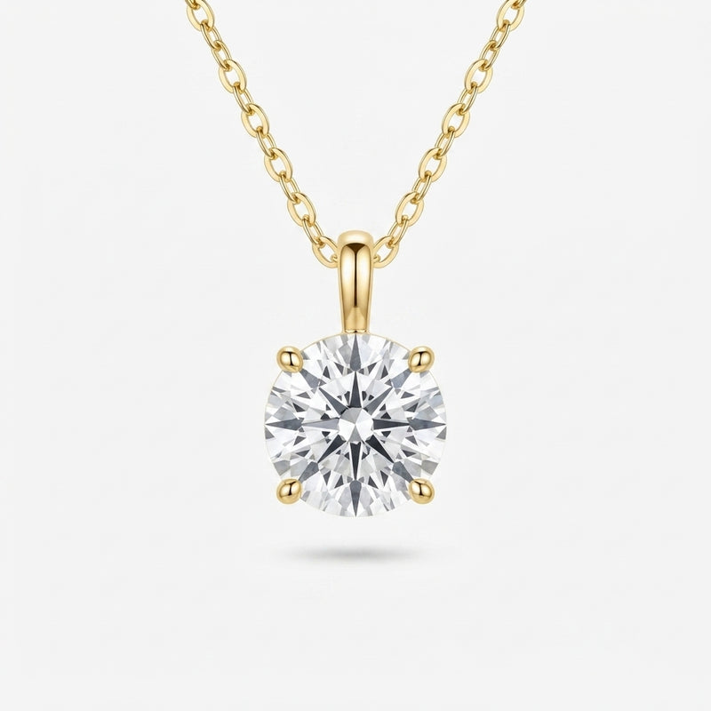 K14 ROUND SOLITAIRE PENDANT（IGI）