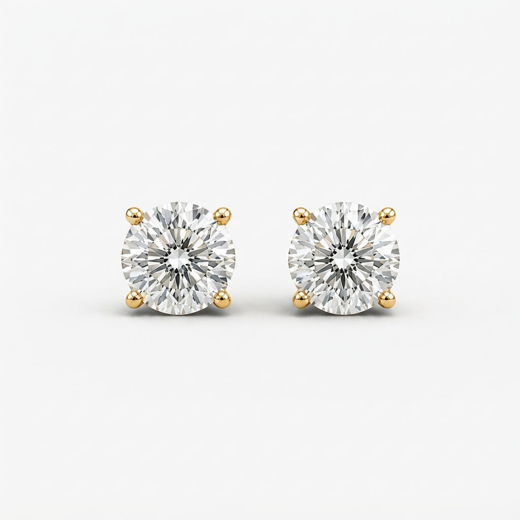 ラウンド スタッド ラボグロウンダイヤモンドピアス 0.5ct×2〜（1）
