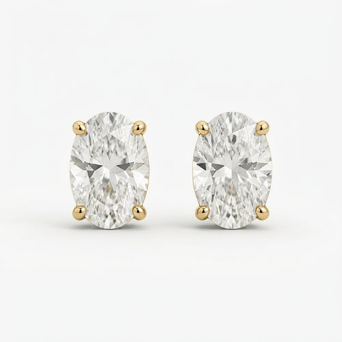 オーバル スタッド ラボグロウンダイヤモンドピアス 0.5ct×2〜（1）
