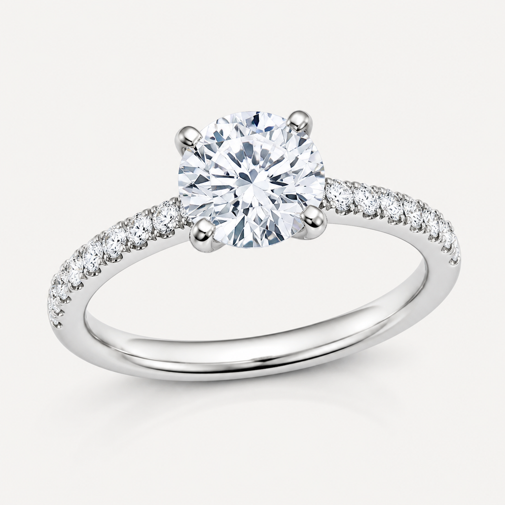 BRILLIANCE Round Pavé Ring | K14/K18,1.0ct～2.0ct