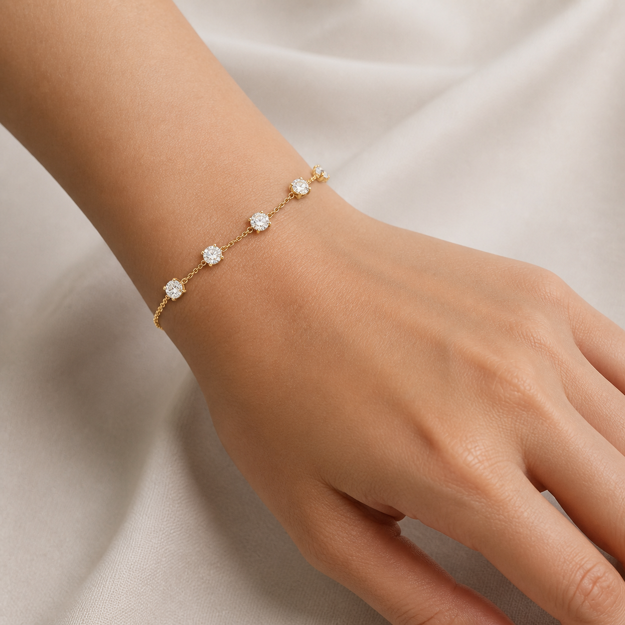 K14 5-Stone Bracelet | 2.5ct