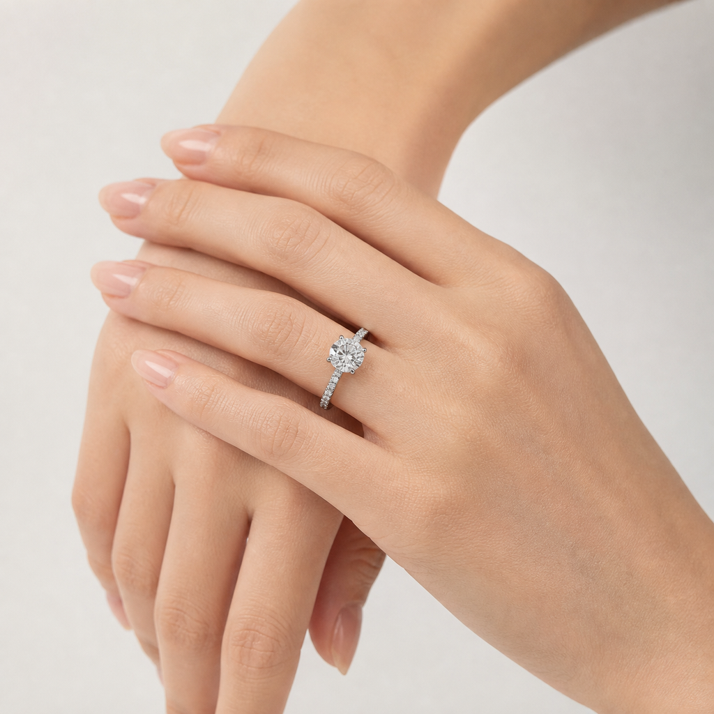 BRILLIANCE Round Pavé Ring | K14/K18,1.0ct～2.0ct