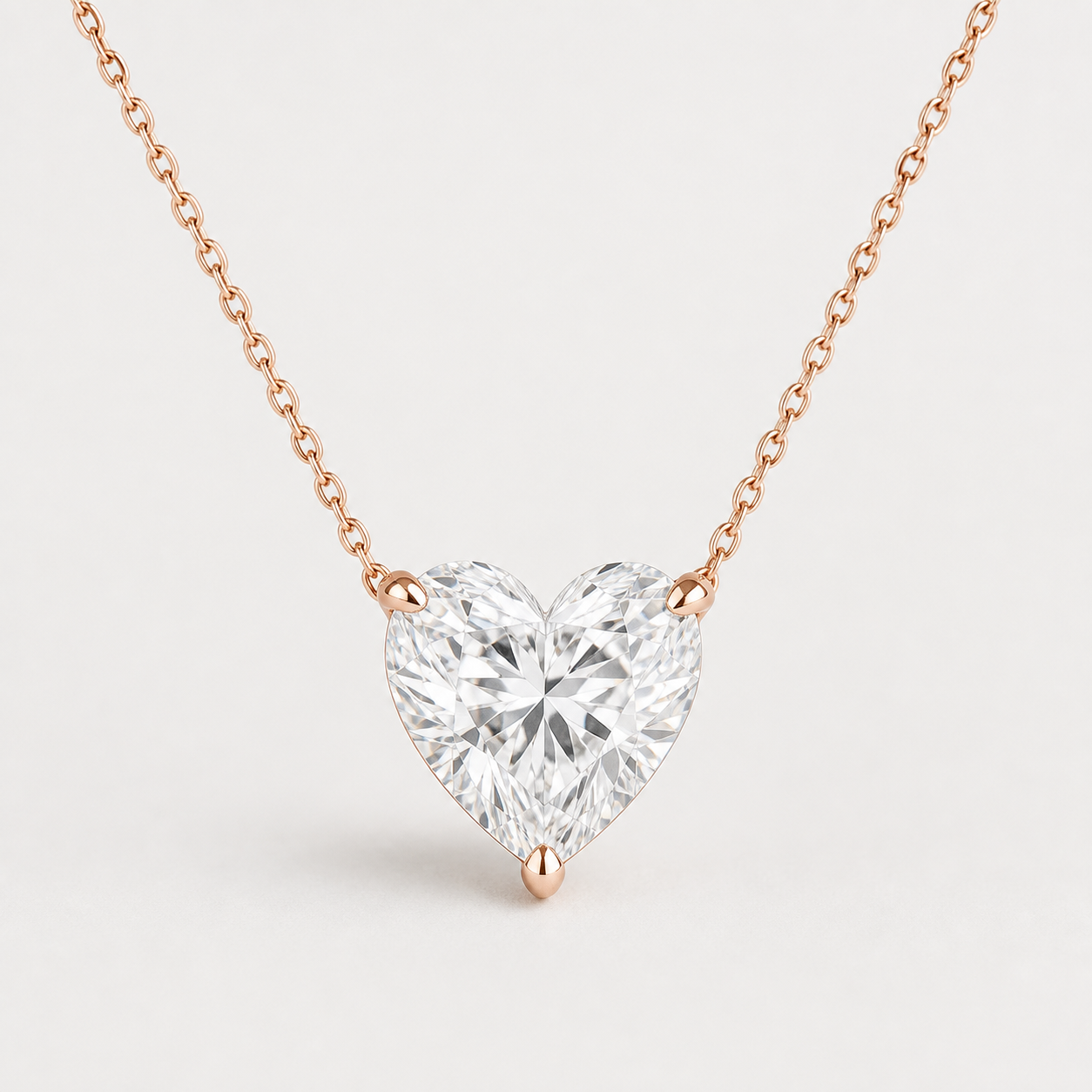 Heart Solitaire Diamond Pendant Top | K14/K18 , 1.0ct～2.0ct