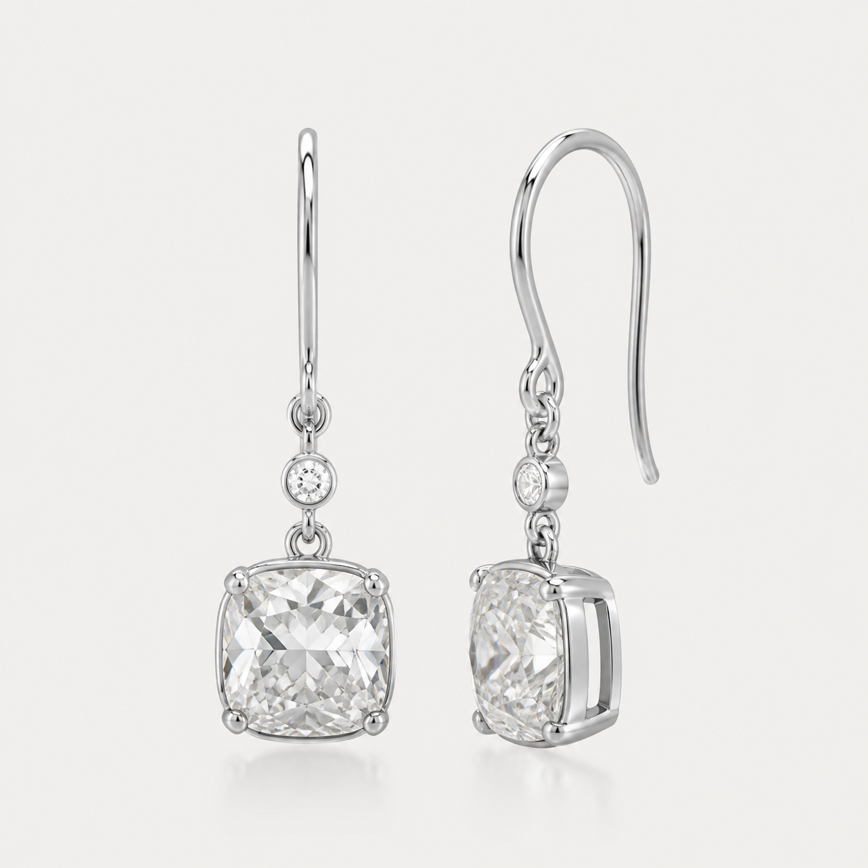 Classic Cushion Drop Earrings | K14/K18
