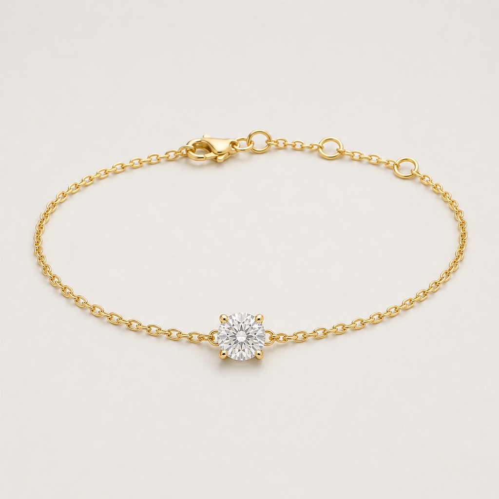 K14 Solitaire Bracelet | 0.5ct