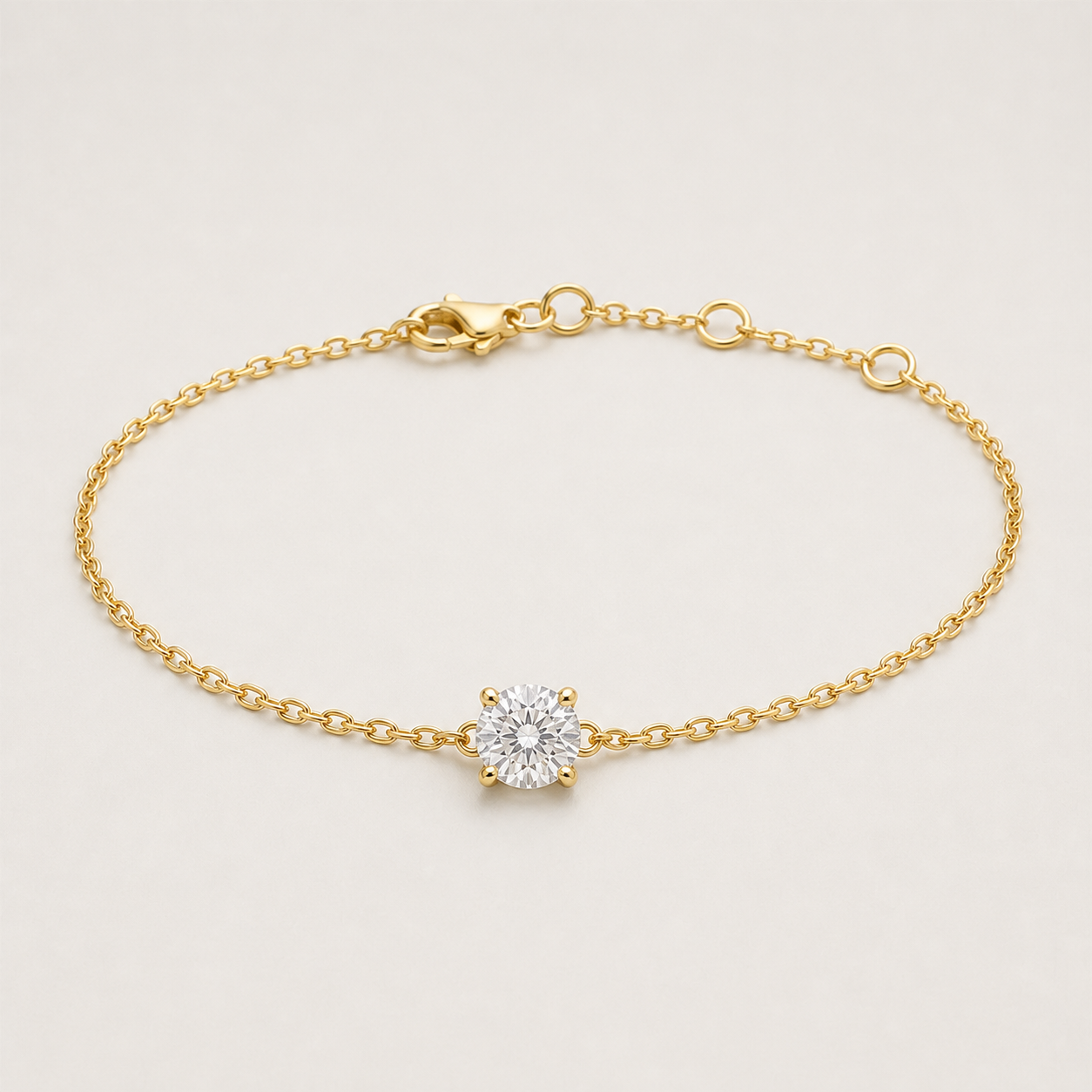 K14 Solitaire Bracelet | 0.5ct