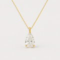 Pear Solitaire Diamond Pendant Top | K14/K18 , 1.0ct～2.0ct