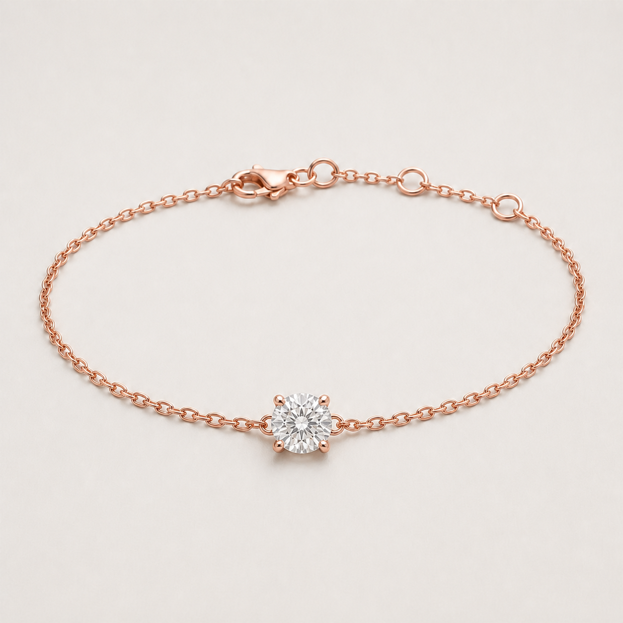 K14 Solitaire Bracelet | 0.5ct