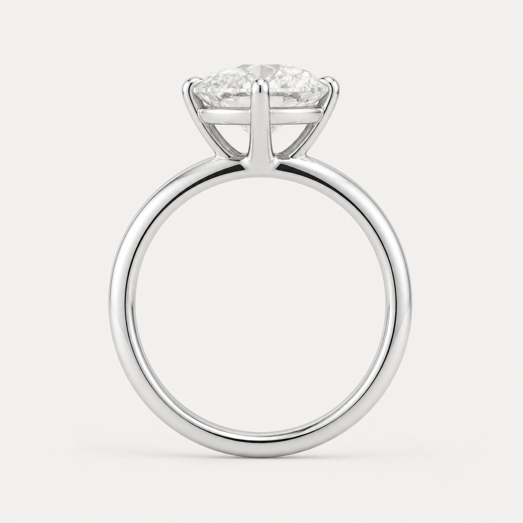 CLASSIC Pear Solitaire Ring | K14/K18, 1.0ct～2.0ct