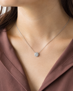 ラウンド ヘイロー ラボグロウンダイヤモンドペンダント 1ct（4）