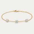 K14 3-Stone Bracelet | 1.5ct