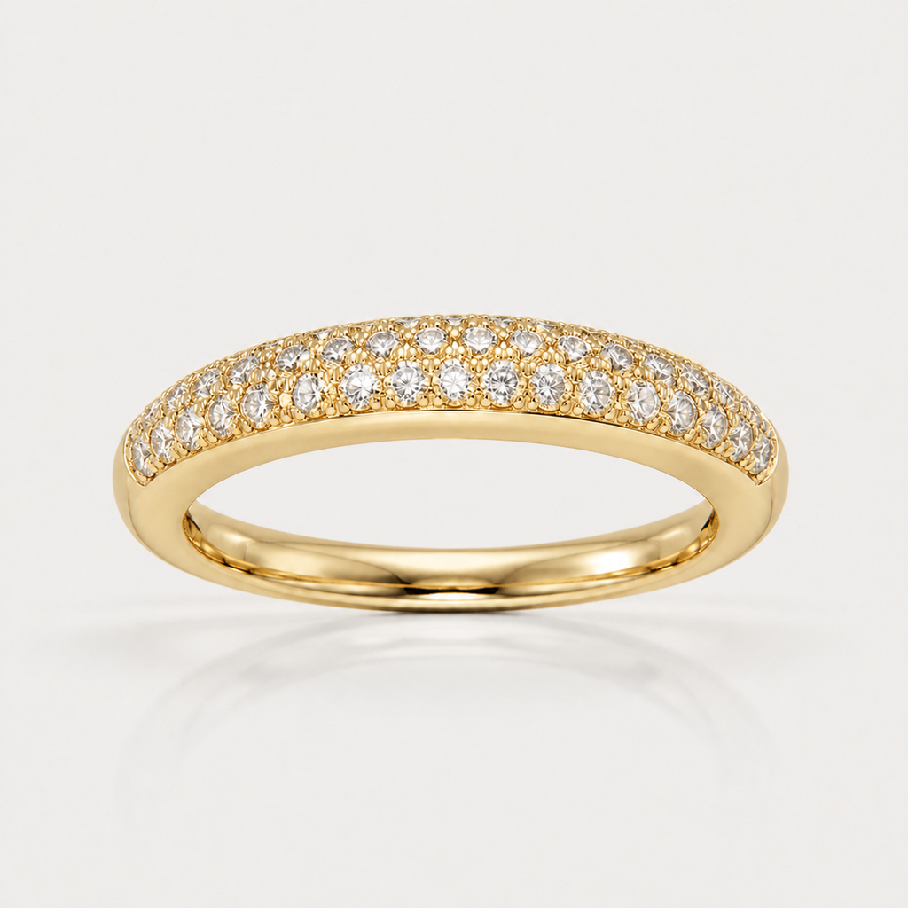 Half Eternity Pave Ring