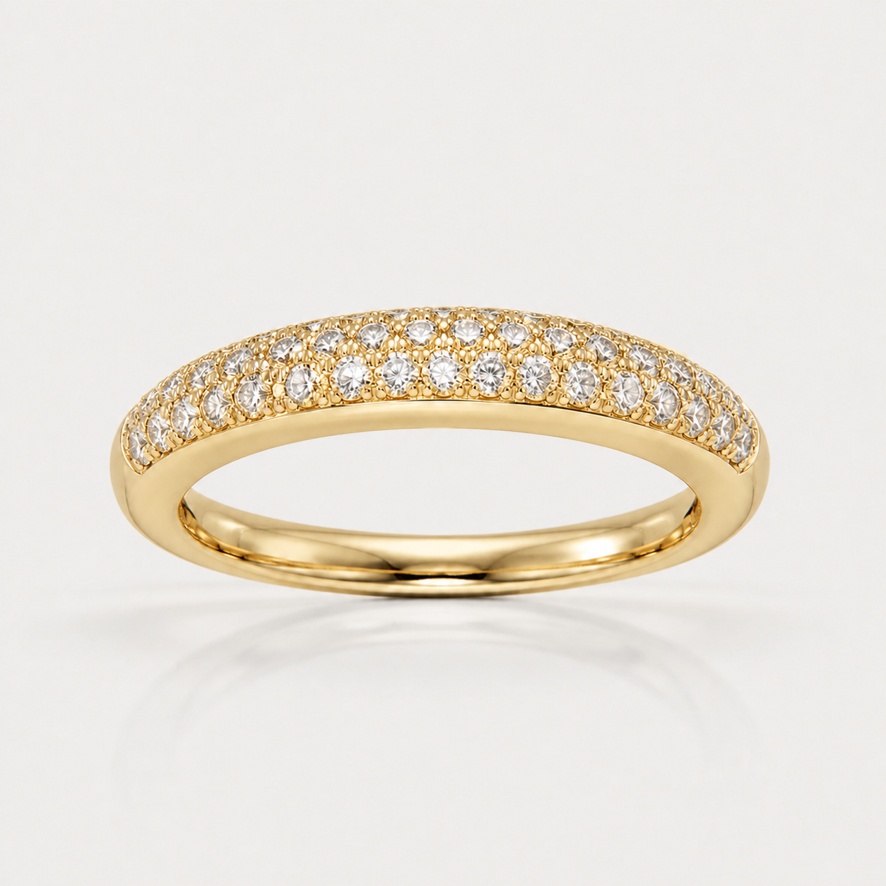 Half Eternity Pave Ring