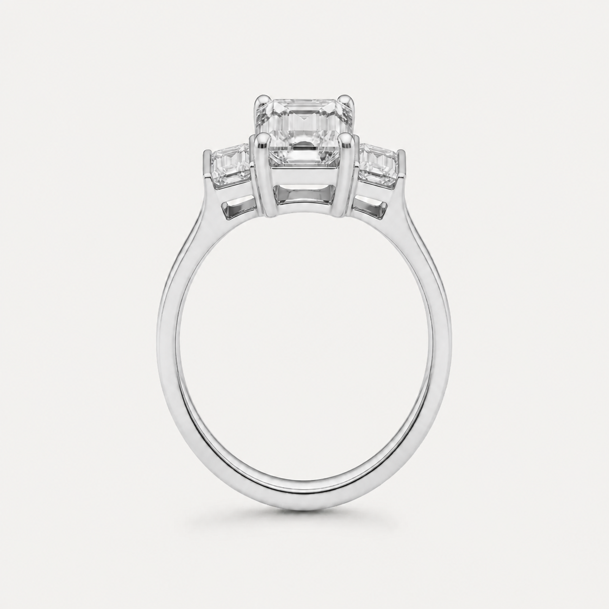 THREE Emerald Three-Stone Baguette Ring | K14/K18, 1.0ct～2.0ct