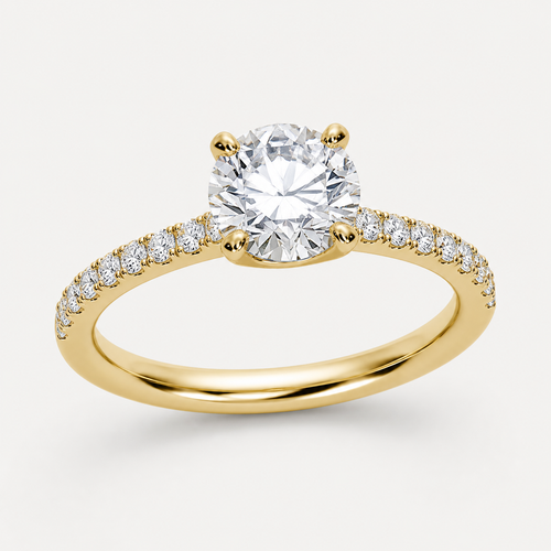 BRILLIANCE Round Pavé Ring | K14/K18,1.0ct～2.0ct