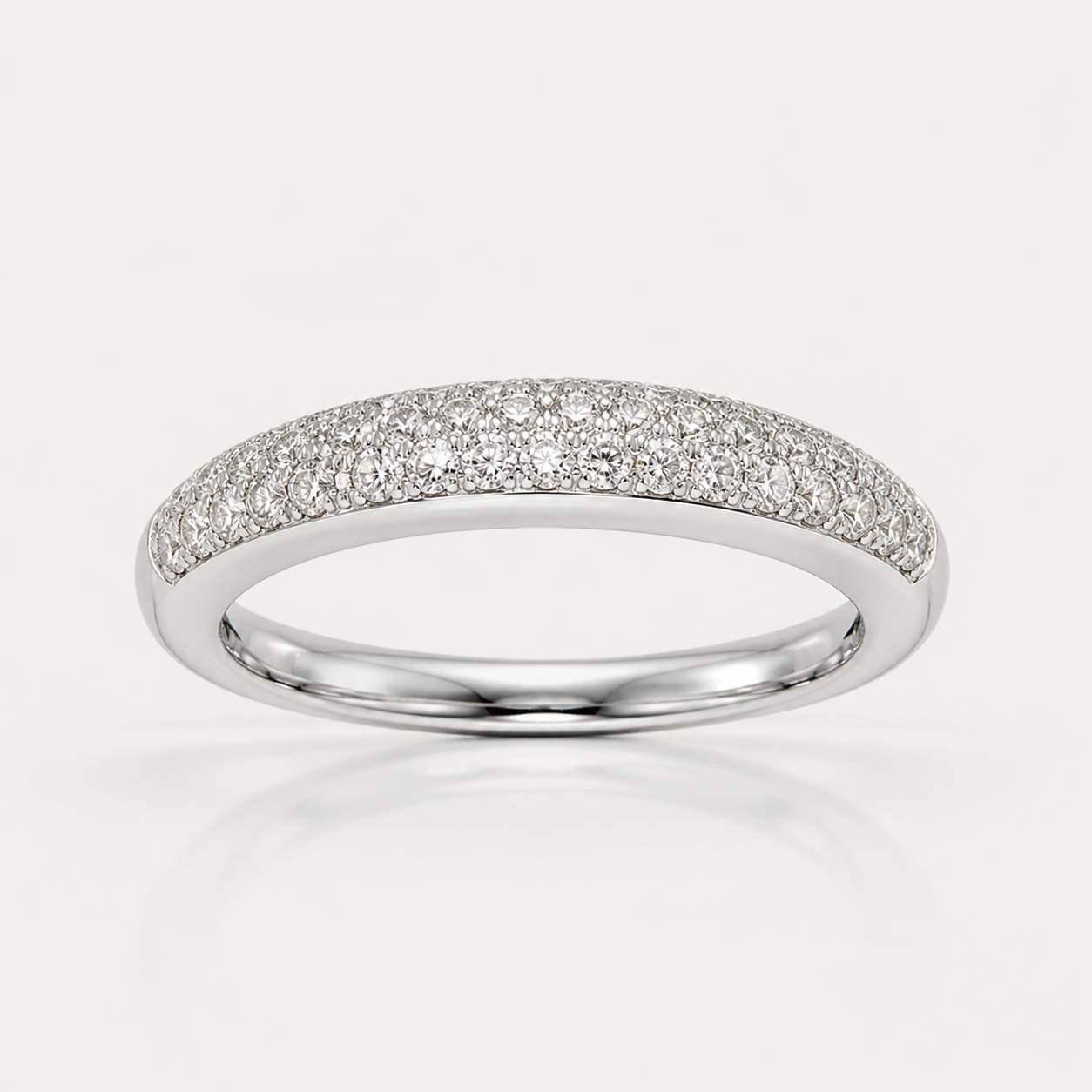 Half Eternity Pave Ring