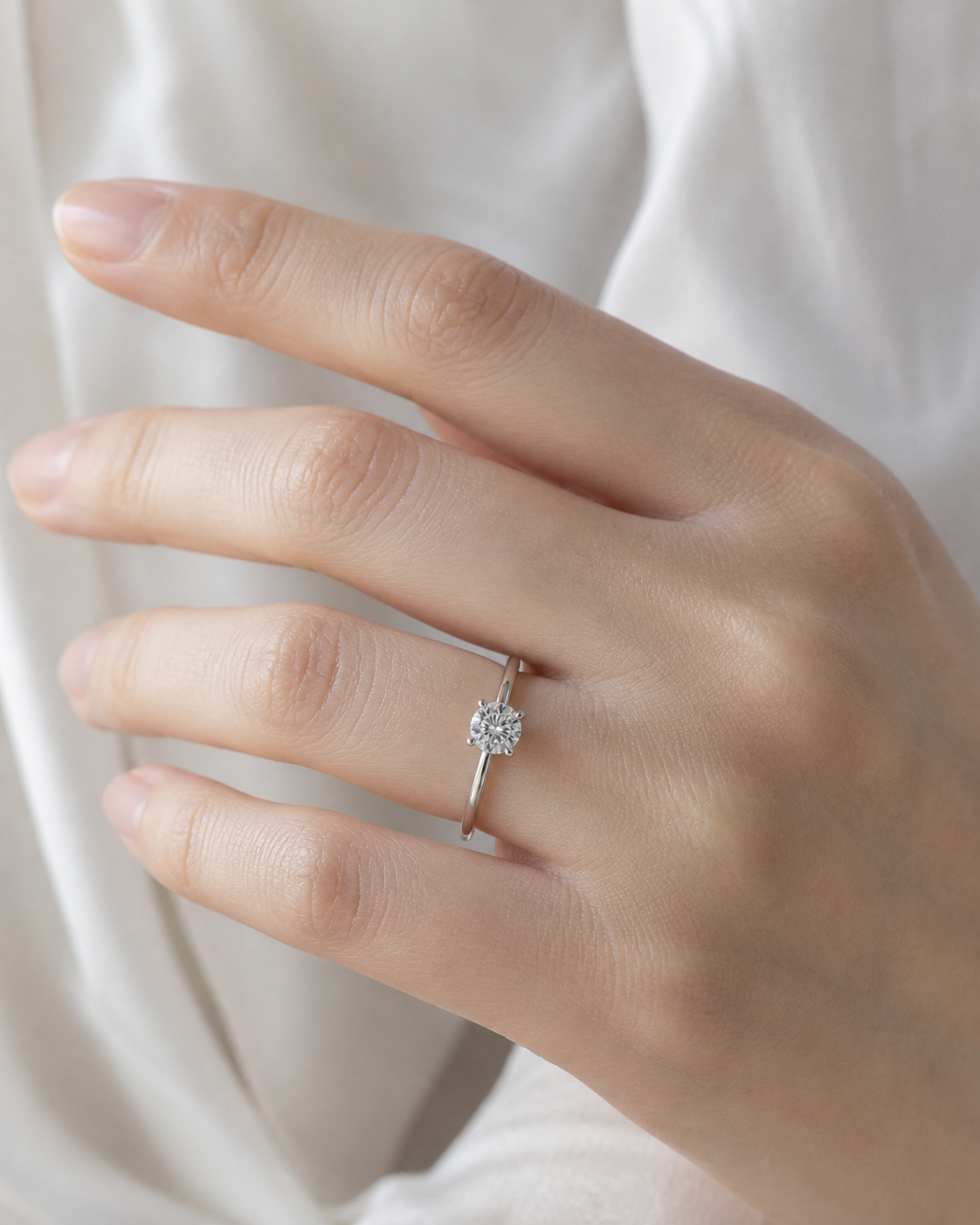 ラウンド ソリティア ラボグロウンダイヤモンドリング 0.5ct〜（4）