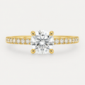 BRILLIANCE Round Pavé Ring | K14/K18,1.0ct～2.0ct