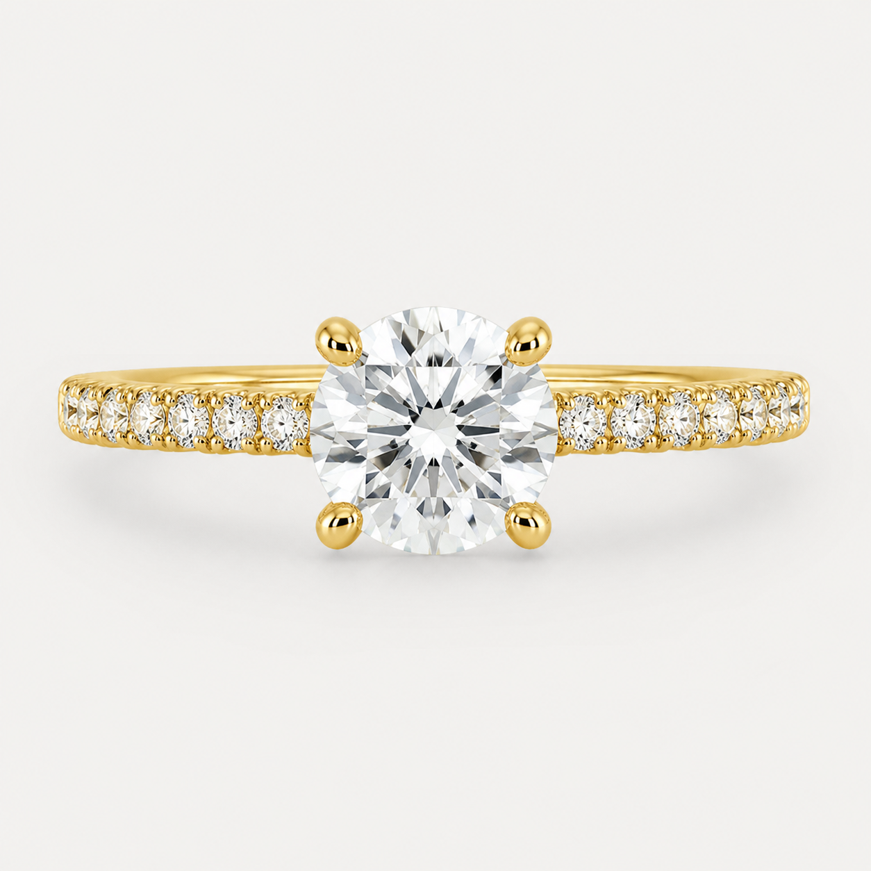 BRILLIANCE Round Pavé Ring | K14/K18,1.0ct～2.0ct
