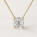 Asscher Solitaire Diamond Pendant Top | K14/K18 , 1.0ct～2.0ct