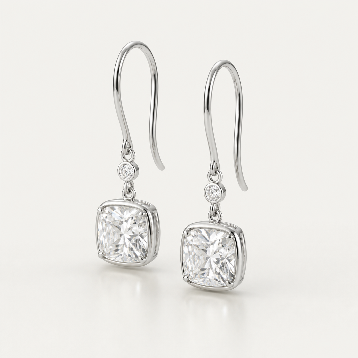 Classic Cushion Drop Earrings | K14/K18