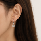 クッション ドロップ ラボグロウンダイヤモンドピアス 1ct×2〜（4）