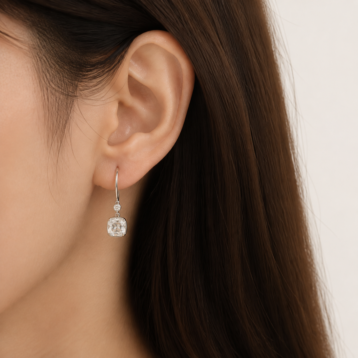 Classic Cushion Drop Earrings | K14/K18