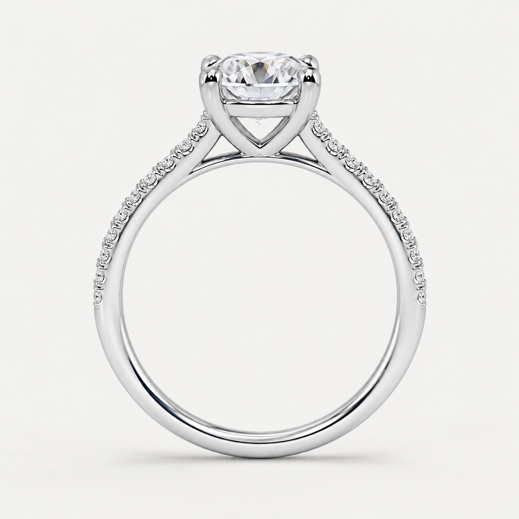 BRILLIANCE Round Pavé Ring | K14/K18,1.0ct～2.0ct