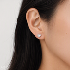 ハート スタッド ラボグロウンダイヤモンドピアス 0.5ct×2〜（4）