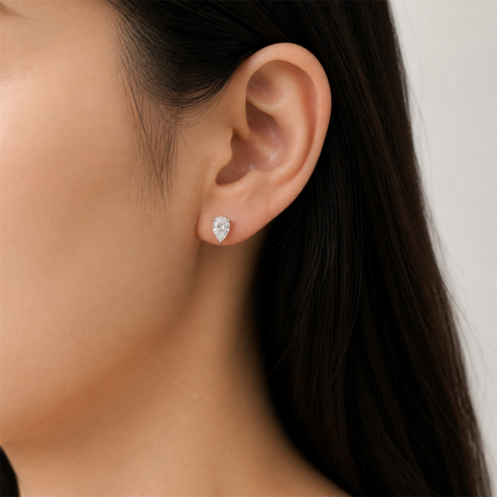 ペア スタッド ラボグロウンダイヤモンドピアス 1ct×2〜（3）