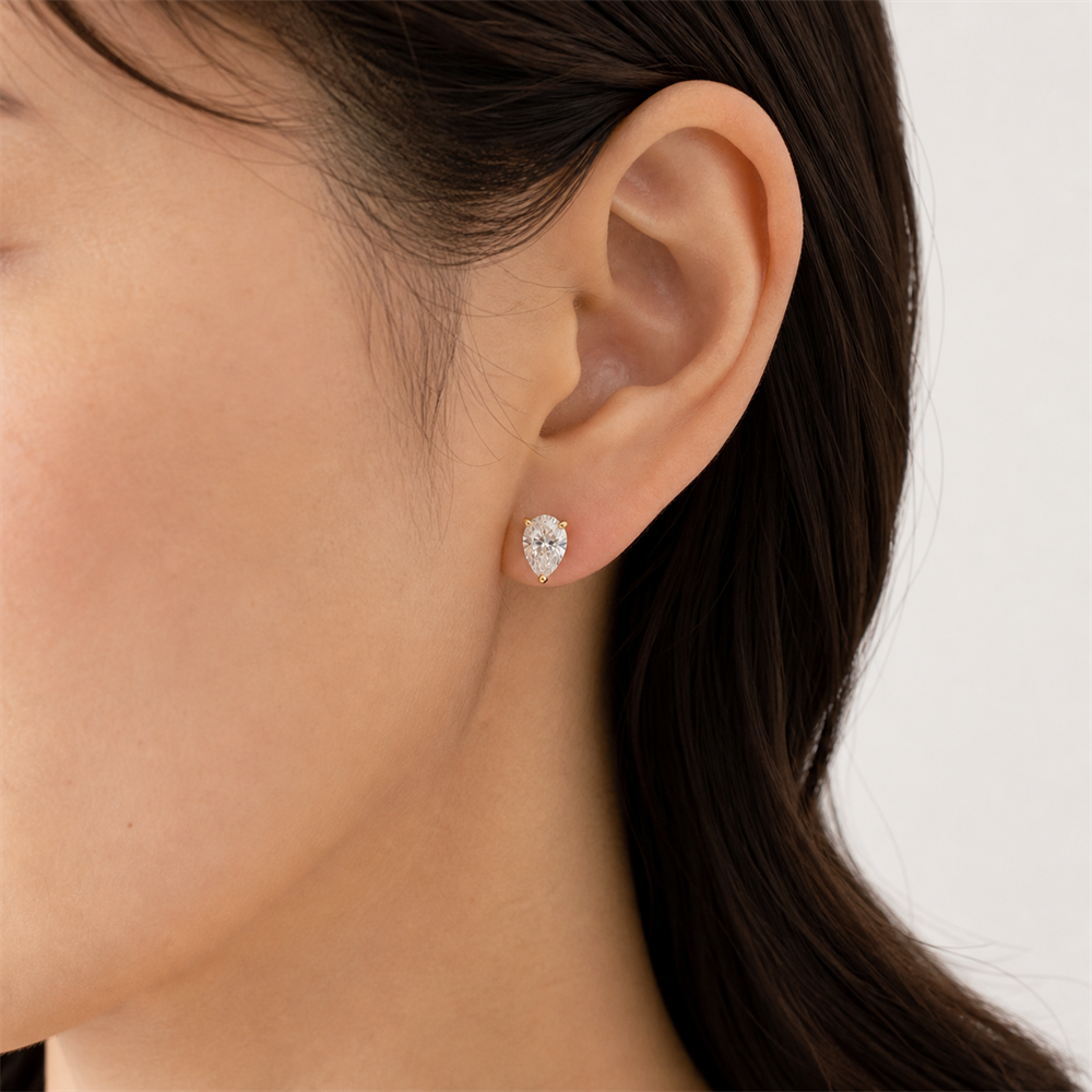 ペア スタッド ラボグロウンダイヤモンドピアス 1ct×2〜（4）