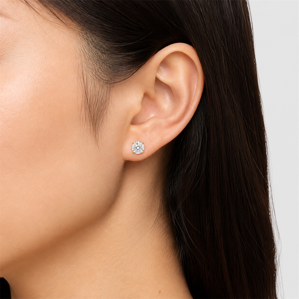 ラウンド スタッド ラボグロウンダイヤモンドピアス 0.5ct×2〜（3）