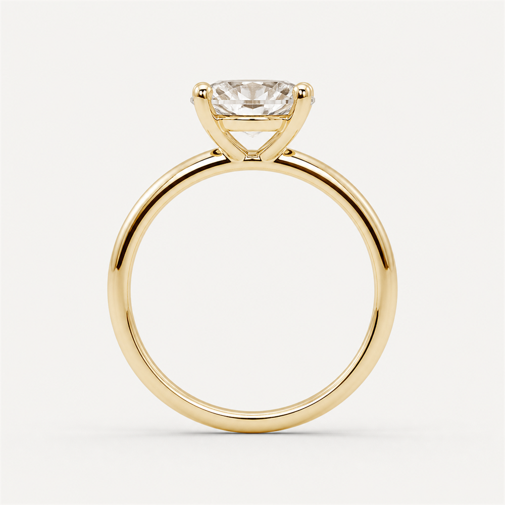 CLASSIC Oval Solitaire Ring | K14/K18, 1.0ct～2.0ct