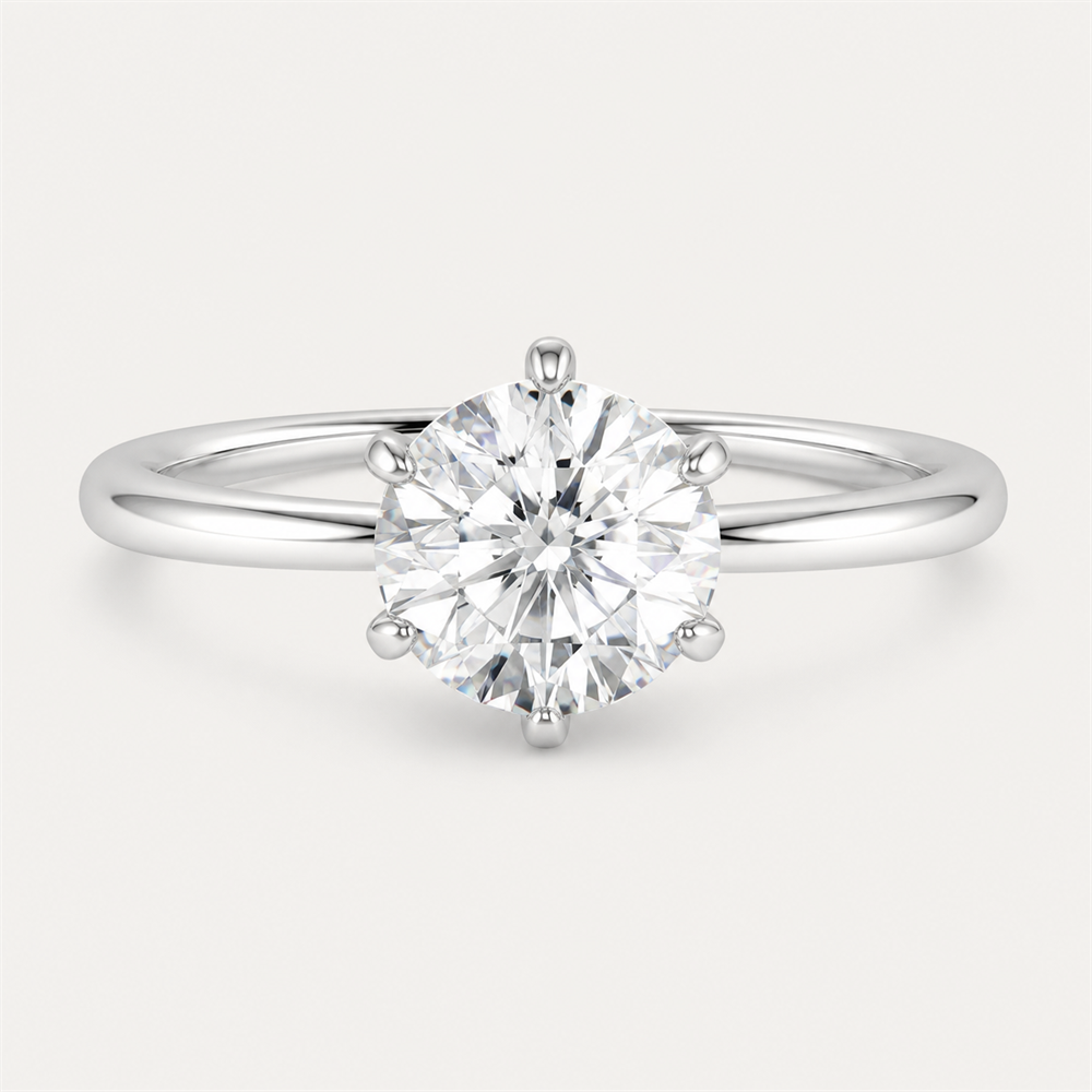 CLASSIC Round Solitaire Ring | K14/K18, 1.0ct～2.0ct